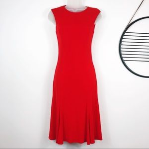 Ralph Lauren BlackLabel Red ALine Sleeveless Dress